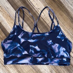GAIAM Blue and Purple Patterned Sports Bra